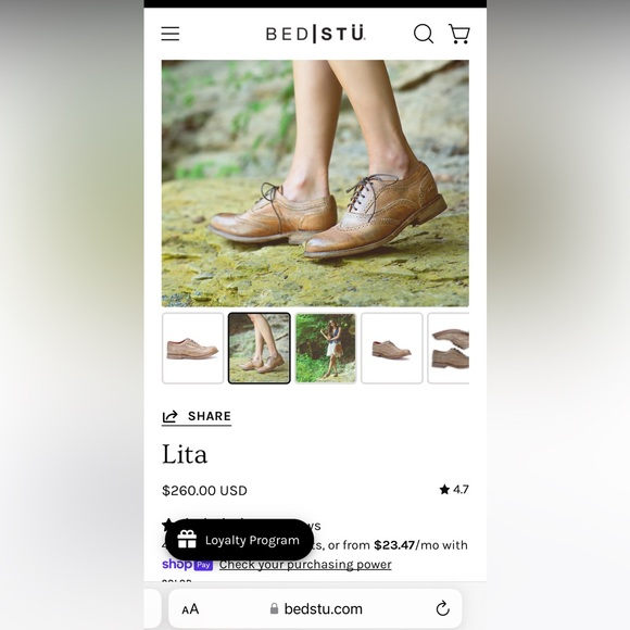 BedStu Brogue Lita Wingtip Oxfords - Picture 13 of 14